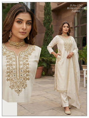 Roman Glass Fabric Embroidered Suit Set