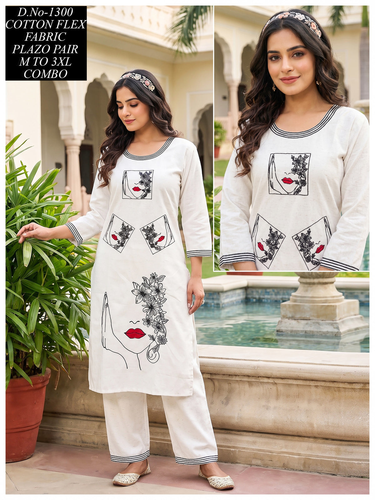 Cotton Flex Palazzo Pair Combo