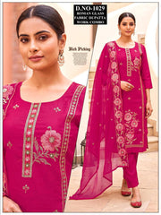 Roman Glass Fabric Dupatta Work Combo